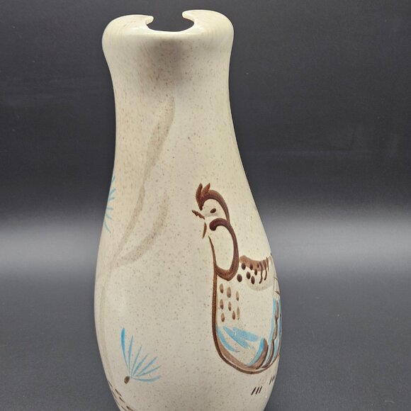 Vtg Red Wing Pottery Bob White Quail Water Pitcher Ice Lip Cream Color MCM 60 Oz - Picture 2 of 8